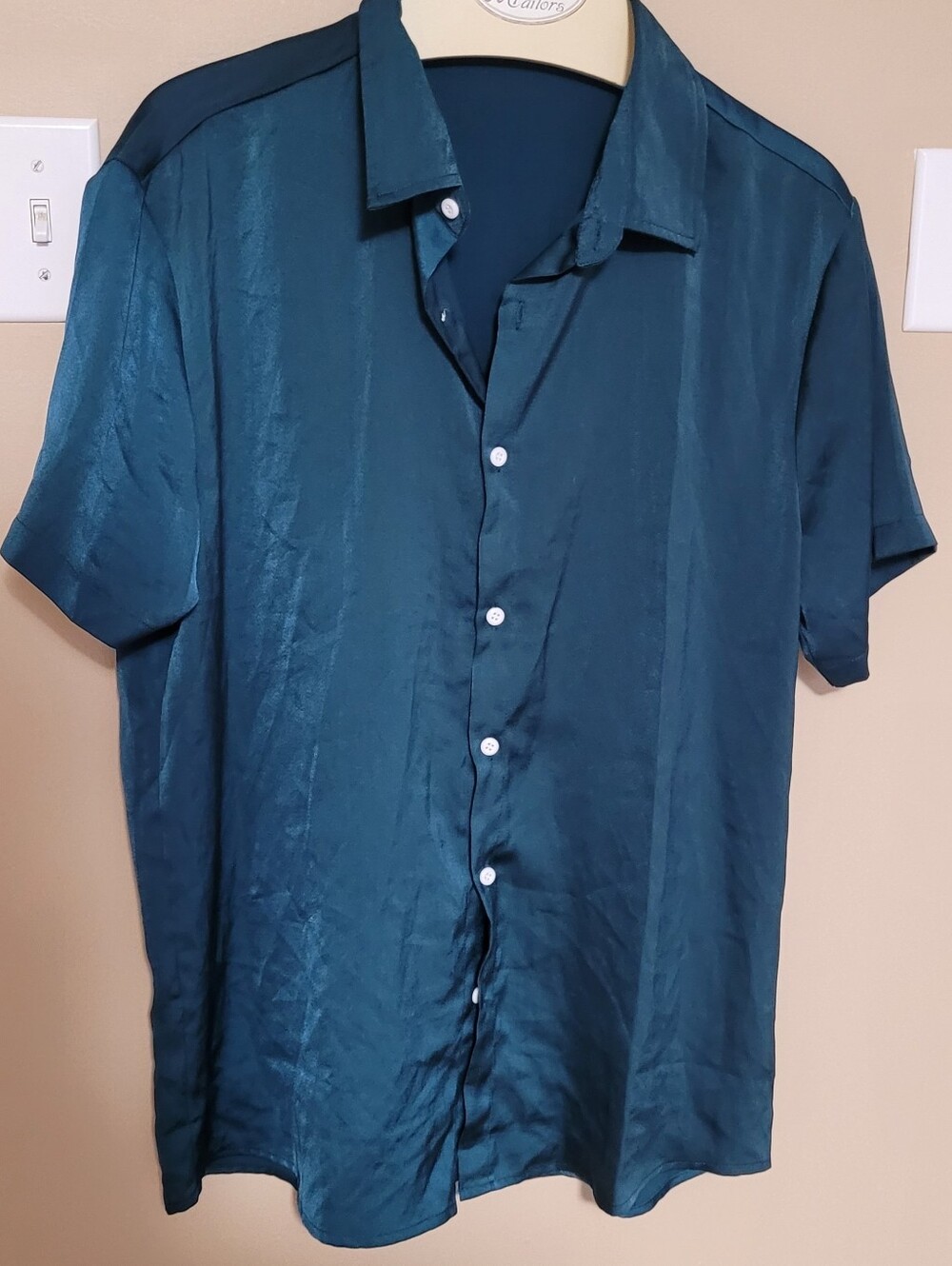 💚10 for $10💚 Bundle and save SHEIN Teal Short-Sleeve Button-Down Shirt